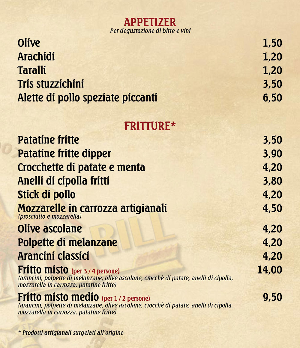Appetizer fritture